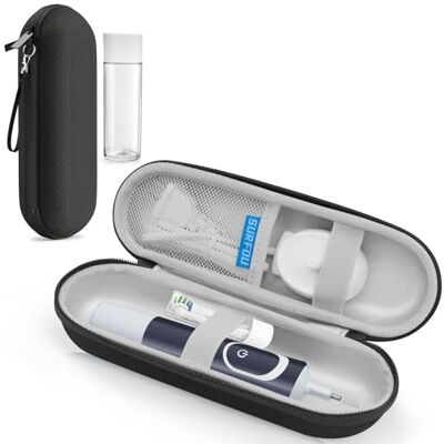 SURFOU Elektrische Zahnbürsten Etui, Kompatibel mit Oral B/Oral-B Pro/Philips Sonicare, Tragbares Hartschalen Reiseetui mit Bürstenkopf-Box, Reise-Essentials mit Zubehör Aufbewahrung, Schwarz SURFOU Elektrische Zahnbürsten Etui, Kompatibel mit Oral B/Oral-B Pro/Philips Sonicare, Tragbares Hartschalen Reiseetui mit Bürstenkopf-Box, Reise-Essentials mit Zubehör Aufbewahrung, Schwarz