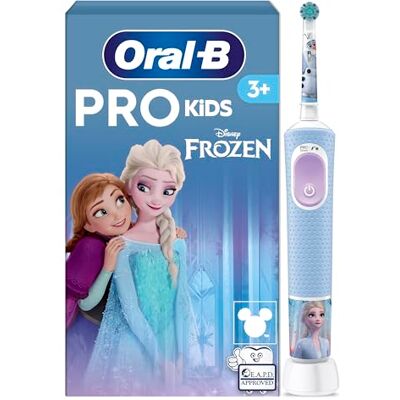 Oral-B Pro Kids 3+ Frozen Elektrische Zahnbürste Kinder, Blau/Lila Inkl. 1 Aufsteckbürste, Kinderzahnbürste Elektrisch ab 3 Jahren, 2 Putzmodi für Zahnpflege Oral-B Pro Kids 3+ Frozen Elektrische Zahnbürste Kinder, Blau/Lila Inkl. 1 Aufsteckbürste, Kinderzahnbürste Elektrisch ab 3 Jahren, 2 Putzmodi für Zahnpflege