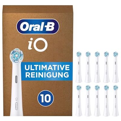 Oral-B iO Ultimative Reinigung Aufsteckbürsten für elektrische Zahnbürste, 10 Stück, ultimative Zahnreinigung, Zahnbürstenaufsatz für Zahnbürsten, briefkastenfähige Verpackung Oral-B iO Ultimative Reinigung Aufsteckbürsten für elektrische Zahnbürste, 10 Stück, ultimative Zahnreinigung, Zahnbürstenaufsatz für Zahnbürsten, briefkastenfähige Verpackung