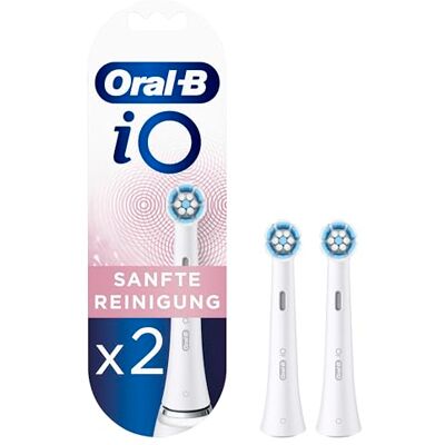 Oral-B iO Sanfte Reinigung Aufsteckbürsten für elektrische Zahnbürste, 2 Stück, sanfte Zahnreinigung, Zahnbürstenaufsatz für Zahnbürsten Oral-B iO Sanfte Reinigung Aufsteckbürsten für elektrische Zahnbürste, 2 Stück, sanfte Zahnreinigung, Zahnbürstenaufsatz für Zahnbürsten