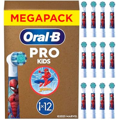 Oral-B Aufsteckbürsten Pro Kids 3+ Marvel Spiderman, Weiß, 12 Stück, Original Zahnbürstenaufsatz für Elektrische Zahnbürste für Kinder ab 3 Jahren, Zahnbürstenköpfe mit Extra Weichen Borsten Oral-B Aufsteckbürsten Pro Kids 3+ Marvel Spiderman, Weiß, 12 Stück, Original Zahnbürstenaufsatz für Elektrische Zahnbürste für Kinder ab 3 Jahren, Zahnbürstenköpfe mit Extra Weichen Borsten