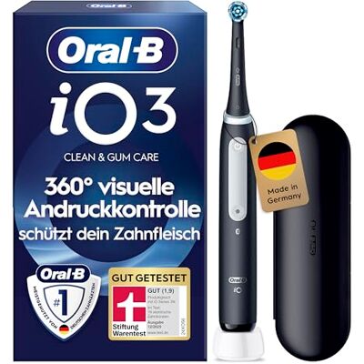 Oral-B iO Series 3 Elektrische Zahnbürste, Schwarz Oral-B iO Series 3 Elektrische Zahnbürste, Schwarz