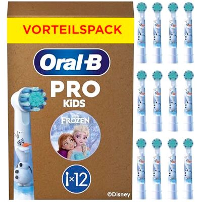 Oral-B Aufsteckbürsten Pro Kids 3+ Disney Frozen, Weiß, 12 Stück Original Zahnbürstenaufsatz für Elektrische Zahnbürste für Kinder ab 3 Jahren, Zahnbürstenköpfe mit Extra Weichen Borsten Oral-B Aufsteckbürsten Pro Kids 3+ Disney Frozen, Weiß, 12 Stück Original Zahnbürstenaufsatz für Elektrische Zahnbürste für Kinder ab 3 Jahren, Zahnbürstenköpfe mit Extra Weichen Borsten