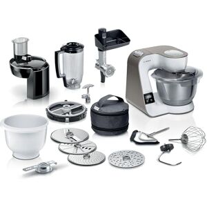 Bosch Küchenmaschine Serie 4 mit Waage, Edelstahl-Schüssel spülmaschinenfest, Mixer, Fleischwolf, Planetenrührwerk, Durchlaufschnitzler, 3 Scheiben, Würfelschneider, 1000 W, MUM5XL74 Bosch Küchenmaschine Serie 4 mit Waage, Edelstahl-Schüssel spülmaschinenfest, Mixer, Fleischwolf, Planetenrührwerk, Durchlaufschnitzler, 3 Scheiben, Würfelschneider, 1000 W, MUM5XL74