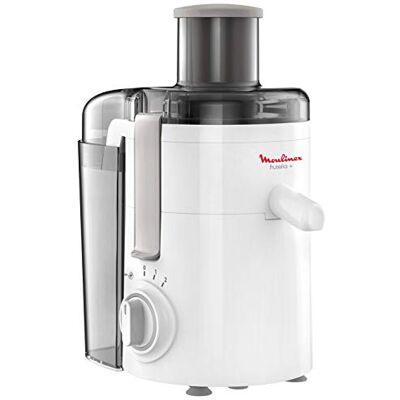 Moulinex JU3701 Frutelia+ Entsafter mit breiter Öffnung, leicht zu reinigen, 2 Geschwindigkeiten und Pulsmodus, 350 W Moulinex JU3701 Frutelia+ Entsafter mit breiter Öffnung, leicht zu reinigen, 2 Geschwindigkeiten und Pulsmodus, 350 W