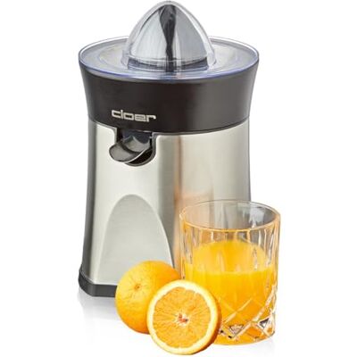 Cloer 6815 Zitruspresse und Orangenpresse, 2-in-1 Saftpresse, elektrisch, kleiner und großer Presskegel, Tropf-Stopp, automatische Abschaltung, rutschfest, spülmaschinenfest, 100 W, Edelstahl Cloer 6815 Zitruspresse und Orangenpresse, 2-in-1 Saftpresse, elektrisch, kleiner und großer Presskegel, Tropf-Stopp, automatische Abschaltung, rutschfest, spülmaschinenfest, 100 W, Edelstahl