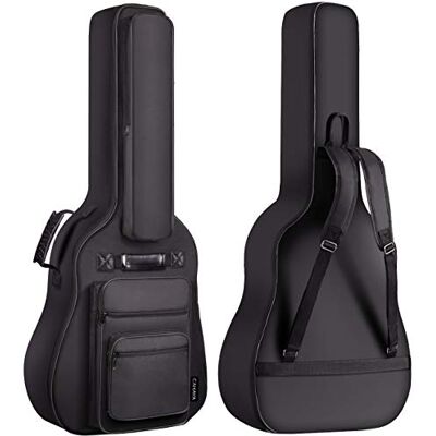 CAHAYA Gitarrentasche Gig Bag Gitarre Tasche Gitarrenhülle 6 Vortaschen wasserdicht mit Notenständertasche 8mm Gepolsterte für 40 41 Zoll Gitarren CY0181 CAHAYA Gitarrentasche Gig Bag Gitarre Tasche Gitarrenhülle 6 Vortaschen wasserdicht mit Notenständertasche 8mm Gepolsterte für 40 41 Zoll Gitarren CY0181