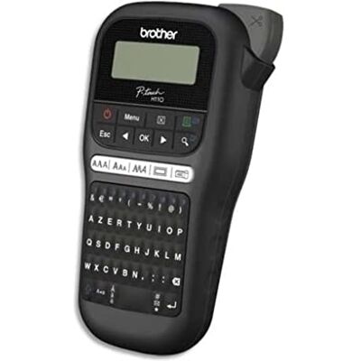 Brother PT-H110 Etikettierer, tragbar, lustig und kompakt, ideal für den Einsatz im Büro, mit 1 TZE Band schwarz/weiß, 12 mm Brother PT-H110 Etikettierer, tragbar, lustig und kompakt, ideal für den Einsatz im Büro, mit 1 TZE Band schwarz/weiß, 12 mm