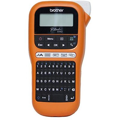 Brother PT-E110VP Professioneller Etikettierer, industriell, Lieferung mit 1 Tze-FX221 Band schwarz/weiß 9 mm + 1 Transportkoffer Brother PT-E110VP Professioneller Etikettierer, industriell, Lieferung mit 1 Tze-FX221 Band schwarz/weiß 9 mm + 1 Transportkoffer