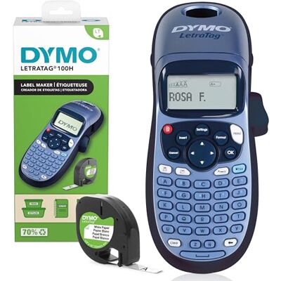 Dymo LetraTag LT-100H Beschriftungsgerät Handgerät Tragbares Etikettiergerät mit ABC Tastatur blau Ideal fürs Büro oder zu Hause Dymo LetraTag LT-100H Beschriftungsgerät Handgerät Tragbares Etikettiergerät mit ABC Tastatur blau Ideal fürs Büro oder zu Hause