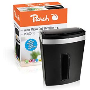 Peach Mikroschnitt Aktenvernichter P5-90 Blatt Schredder 20 Liter/250 DIN A4-3 x 10 mm Partikelgröße (P-5) Autofeed Dauerbetrieb 10 min/über 400 Blatt PS600-10A Aktenschredder Peach Mikroschnitt Aktenvernichter P5-90 Blatt Schredder 20 Liter/250 DIN A4-3 x 10 mm Partikelgröße (P-5) Autofeed Dauerbetrieb 10 min/über 400 Blatt PS600-10A Aktenschredder