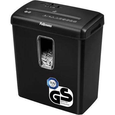 Fellowes Aktenvernichter 6 Blatt Partikelschnitt (P4), Papierschredder für Zuhause und Homeoffice, Powershred FS-6C, Schredder mit 15L Papierkorb, verarbeitet Kreditkarten, Heftklammern, schwarz Fellowes Aktenvernichter 6 Blatt Partikelschnitt (P4), Papierschredder für Zuhause und Homeoffice, Powershred FS-6C, Schredder mit 15L Papierkorb, verarbeitet Kreditkarten, Heftklammern, schwarz