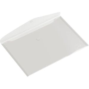 Europel 10er Pack Dokumententasche A4 Querformat mit Klettverschluss Transparentes Polypropylen Dokumentenmappe für Büro Schule und Zuhause Klar Weiß Europel 10er Pack Dokumententasche A4 Querformat mit Klettverschluss Transparentes Polypropylen Dokumentenmappe für Büro Schule und Zuhause Klar Weiß