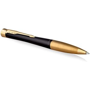 Parker Urban Twist-Kugelschreiber Mattschwarz mit goldenen Zierteilen mit Nachfüllpatrone mit blauer Tinte Geschenkbox Parker Urban Twist-Kugelschreiber Mattschwarz mit goldenen Zierteilen mit Nachfüllpatrone mit blauer Tinte Geschenkbox