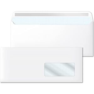 OFITURIA Briefumschläge aus weißem Papier, DL Umschläge (115 x 225 mm) mit Rechtsfenster, Umschläge aus weißem Papier für Briefe, Umschläge Papier 90 g/m², selbstklebend, (50 Stück) OFITURIA Briefumschläge aus weißem Papier, DL Umschläge (115 x 225 mm) mit Rechtsfenster, Umschläge aus weißem Papier für Briefe, Umschläge Papier 90 g/m², selbstklebend, (50 Stück)