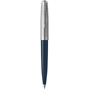 Parker 51 Kugelschreiber Nachtblauer Schaft mit Chromfarbenen Zierteilen Mittlere Schreibspitze mit Schwarzer Nachfüllmine Geschenkbox Parker 51 Kugelschreiber Nachtblauer Schaft mit Chromfarbenen Zierteilen Mittlere Schreibspitze mit Schwarzer Nachfüllmine Geschenkbox