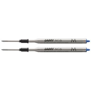 Lamy M16 2er Set Kugelschreiber-Großraummine aus Metall Original Ersatzmine für alle Kugelschreiber Modelle dokumentenecht Strichbreite Mittel in Tintenfarbe blau Lamy M16 2er Set Kugelschreiber-Großraummine aus Metall Original Ersatzmine für alle Kugelschreiber Modelle dokumentenecht Strichbreite Mittel in Tintenfarbe blau