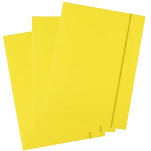 D.RECT 25 Stück Sammelmappe aus Karton, Postmappe mit Gummiband, 300g Gelb D.RECT 25 Stück Sammelmappe aus Karton, Postmappe mit Gummiband, 300g Gelb