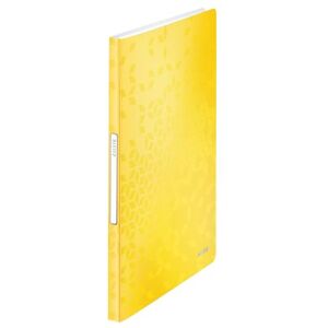Leitz WOW Sichtbuch in A4 Format, Mit 40 Klarsichthüllen für 80 Blatt, Gelb, WOW, 46320016 Leitz WOW Sichtbuch in A4 Format, Mit 40 Klarsichthüllen für 80 Blatt, Gelb, WOW, 46320016