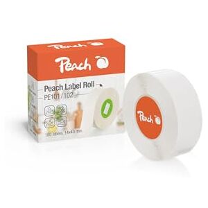 Peach 3x Thermoetikettenband weiß -14x40mm 180 Etiketten pro Rolle PE101A Peach 3x Thermoetikettenband weiß -14x40mm 180 Etiketten pro Rolle PE101A