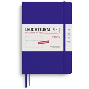LEUCHTTURM1917 372532 Wochenkalender Medium (A5) 2026, 12 Monate, Ink, Deutsch LEUCHTTURM1917 372532 Wochenkalender Medium (A5) 2026, 12 Monate, Ink, Deutsch