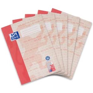 Oxford Schulheft A4 Recycling, 16 Blatt, Lineatur 26, kariert, 5 Stück Oxford Schulheft A4 Recycling, 16 Blatt, Lineatur 26, kariert, 5 Stück