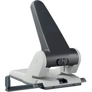 Leitz Extrastarker Registratur-Locher, Für 65 Blatt, Großer leistungsstarker Locher für müheloses Lochen im Büro, Aus Aluminiumdruckguss, recycelte Kunststoffteile, 100% recycelbar, Schwarz, 51800095 Leitz Extrastarker Registratur-Locher, Für 65 Blatt, Großer leistungsstarker Locher für müheloses Lochen im Büro, Aus Aluminiumdruckguss, recycelte Kunststoffteile, 100% recycelbar, Schwarz, 51800095
