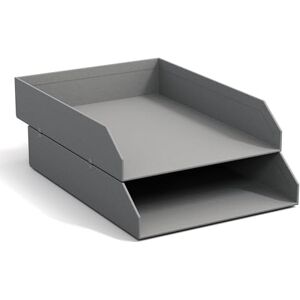 BIGSO BOX OF SWEDEN BIGSO Hakan 2er-Set Briefablage A4 – Aufbewahrungsbox stapelbar mit Griff – Schreibtischablage für Briefe, Dokumente & Unterlagen – Ordnungssystem aus Faserplatte mit Papier – grau BIGSO BOX OF SWEDEN BIGSO Hakan 2er-Set Briefablage A4 – Aufbewahrungsbox stapelbar mit Griff – Schreibtischablage für Briefe, Dokumente & Unterlagen – Ordnungssystem aus Faserplatte mit Papier – grau