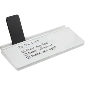 Amazon Basics Schreibtisch-Whiteboard aus Gehärtetem Glas mit Organizer, 3 Marker und Tafelwischer, 40,1cm x 17,3cm x 4,8cm, Weiß Amazon Basics Schreibtisch-Whiteboard aus Gehärtetem Glas mit Organizer, 3 Marker und Tafelwischer, 40,1cm x 17,3cm x 4,8cm, Weiß