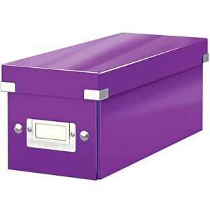 Leitz Click & Store WOW schmale Aufbewahrungsbox mit Deckel, Box zur CD Aufbewahrung, als Geschenkbox oder für Zubehör im Haushalt und Büro, 84% recycelte Premium-Hartpappe, Violett, 60410062 Leitz Click & Store WOW schmale Aufbewahrungsbox mit Deckel, Box zur CD Aufbewahrung, als Geschenkbox oder für Zubehör im Haushalt und Büro, 84% recycelte Premium-Hartpappe, Violett, 60410062