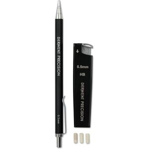 Derwent Feinmechanischer Bleistift, 0,5 mm, HB-Minen und Radiergummis, Profi-Qualität, 2302428 Derwent Feinmechanischer Bleistift, 0,5 mm, HB-Minen und Radiergummis, Profi-Qualität, 2302428
