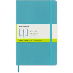 Moleskine Notizbuch mit weißen Seiten, Blau (Reef), Groß, 13 x 21 cm Moleskine Notizbuch mit weißen Seiten, Blau (Reef), Groß, 13 x 21 cm