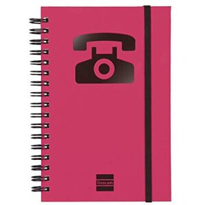 Finocam Adressbuch (Telefonbuch) mit doppelter Spiralbindung und Gummibandverschluss 48 Blatt Kleines Adressbuch (Telefonbuch) 10 x 15 cm Einband mit doppelter Spiralbindung Farbe Magenta Finocam Adressbuch (Telefonbuch) mit doppelter Spiralbindung und Gummibandverschluss 48 Blatt Kleines Adressbuch (Telefonbuch) 10 x 15 cm Einband mit doppelter Spiralbindung Farbe Magenta