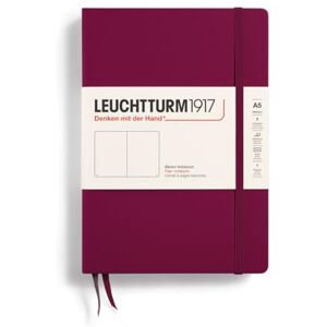 LEUCHTTURM1917 359697 Notizbuch Medium (A5), Hardcover, blanko, port red LEUCHTTURM1917 359697 Notizbuch Medium (A5), Hardcover, blanko, port red