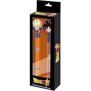 KARACTERMANIA Dragon Ball Ultra Instinct-Set mit Ewiger Bleistift + Radierbarer Gelstift, Schwarz, 14 x 23 cm KARACTERMANIA Dragon Ball Ultra Instinct-Set mit Ewiger Bleistift + Radierbarer Gelstift, Schwarz, 14 x 23 cm