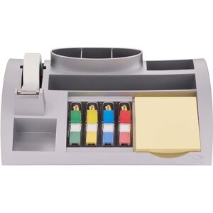 Post-it Tisch-Organizer mit Notes, Haftstreifen Index und Scotch Magic Klebeband, 265 × 168 × 68 mm, Silber Post-it Tisch-Organizer mit Notes, Haftstreifen Index und Scotch Magic Klebeband, 265 × 168 × 68 mm, Silber