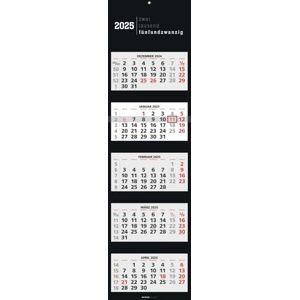 Alpha 5-Monatskalender Black 2025 Bürokalender, 33x20cm(33x120cm geöffnet), Kalender mit Jahresübersicht, Datumsschieber, faltbar, 5 Monate auf einen Blick und deutsches Kalendarium Alpha 5-Monatskalender Black 2025 Bürokalender, 33x20cm(33x120cm geöffnet), Kalender mit Jahresübersicht, Datumsschieber, faltbar, 5 Monate auf einen Blick und deutsches Kalendarium