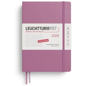 LEUCHTTURM1917 372600 Tageskalender Dotted Medium (A5) 2026, 12 Monate, Dusty Rose, Deutsch LEUCHTTURM1917 372600 Tageskalender Dotted Medium (A5) 2026, 12 Monate, Dusty Rose, Deutsch