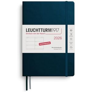 LEUCHTTURM1917 372531 Wochenkalender Medium (A5) 2026, 12 Monate, Deep Sea, Deutsch LEUCHTTURM1917 372531 Wochenkalender Medium (A5) 2026, 12 Monate, Deep Sea, Deutsch