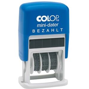 COLOP S160/L2 MiniDater 5 x 25 mm, 4 mm Kissen rot/blau Bezahlt COLOP S160/L2 MiniDater 5 x 25 mm, 4 mm Kissen rot/blau Bezahlt