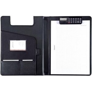 ALASSIO 31500 Schreibmappe BRESCIA im DIN A4 Format, Businessmappe aus Lederimitat, Dokumentenmappe in schwarz, Mappe ca. 33 x 25 x 2 cm, mit Taschenrechner als Clip ALASSIO 31500 Schreibmappe BRESCIA im DIN A4 Format, Businessmappe aus Lederimitat, Dokumentenmappe in schwarz, Mappe ca. 33 x 25 x 2 cm, mit Taschenrechner als Clip