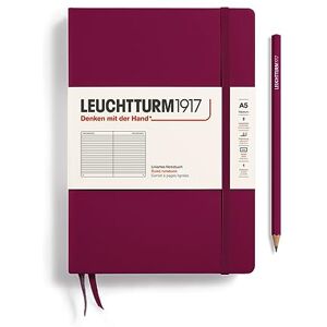 LEUCHTTURM1917 359691 Notizbuch Medium (A5) Hardcover, 251 nummerierte Seiten, liniert, Port Red LEUCHTTURM1917 359691 Notizbuch Medium (A5) Hardcover, 251 nummerierte Seiten, liniert, Port Red