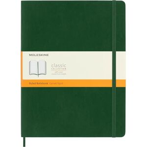 Moleskine Classic Notebook, Notizbuch Mit Linierten Seiten, Softcover Mit Gummiband, Farbe Myrtle Green, XL 19 x 25 cm, 192 Seiten Moleskine Classic Notebook, Notizbuch Mit Linierten Seiten, Softcover Mit Gummiband, Farbe Myrtle Green, XL 19 x 25 cm, 192 Seiten