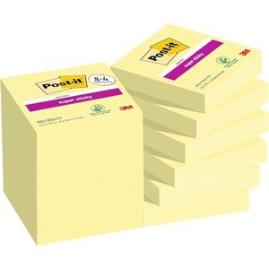 Post-it Super Sticky Notes, 12 Blöcke, 90 Blatt pro Block, 47,6 × 47,6 mm, Gelb – Extra-Stark Klebende Notizzettel für To-Do-Listen und Erinnerungen Post-it Super Sticky Notes, 12 Blöcke, 90 Blatt pro Block, 47,6 × 47,6 mm, Gelb – Extra-Stark Klebende Notizzettel für To-Do-Listen und Erinnerungen