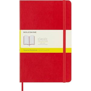 Moleskine Notizbuch mit karierten Seiten, Rot (Scarlatto), Groß, 13 x 21 cm Moleskine Notizbuch mit karierten Seiten, Rot (Scarlatto), Groß, 13 x 21 cm