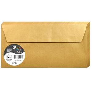 Clairefontaine 50085C Packung mit 20 Umschläge Pollen selbstklebend, Format DL 11x22cm, 120g, ideal für Ihre Einladungen und Korrespondenz, Gold, 1 Pack Clairefontaine 50085C Packung mit 20 Umschläge Pollen selbstklebend, Format DL 11x22cm, 120g, ideal für Ihre Einladungen und Korrespondenz, Gold, 1 Pack