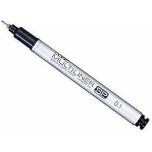 Copic Multiliner SP 0,1 mm, Black, Aluminium Fineliner mit einer feinen Spitze und wasserbeständiger Pigmenttinte Copic Multiliner SP 0,1 mm, Black, Aluminium Fineliner mit einer feinen Spitze und wasserbeständiger Pigmenttinte