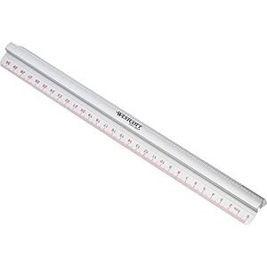 Westcott E-10114 00 Aluminium Lineal mit Griffleiste, 30 cm, silber Westcott E-10114 00 Aluminium Lineal mit Griffleiste, 30 cm, silber