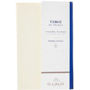 G.Lalo 25616L Karten Set Vergé de France, (25% Hadern mit 10 Karten Vergé Papier 300 g, mit geradem Schnitt, 10 Umschläge, weiß gefüttert, 90 x 140 mm, Visitenkarten Format, elfenbein, 1 Pack) G.Lalo 25616L Karten Set Vergé de France, (25% Hadern mit 10 Karten Vergé Papier 300 g, mit geradem Schnitt, 10 Umschläge, weiß gefüttert, 90 x 140 mm, Visitenkarten Format, elfenbein, 1 Pack)
