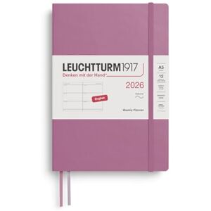 LEUCHTTURM1917 372737 Wochenkalender Medium (A5) 2026, Softcover, Dusty Rose, Englisch LEUCHTTURM1917 372737 Wochenkalender Medium (A5) 2026, Softcover, Dusty Rose, Englisch
